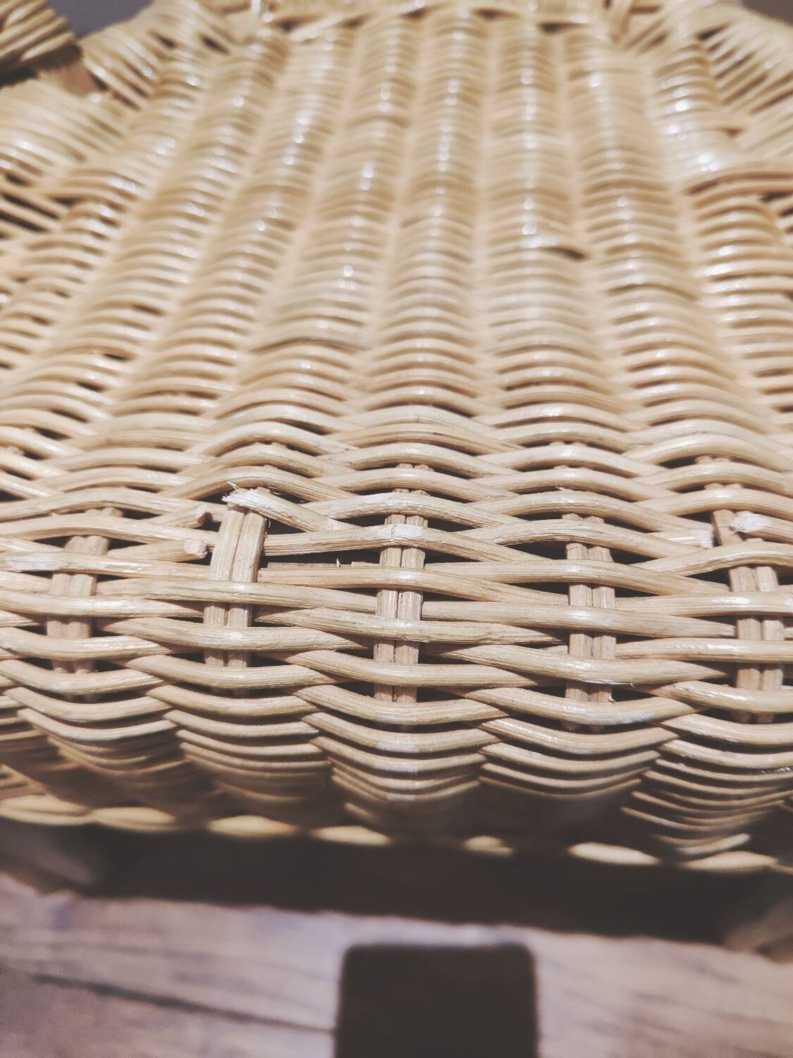 Child's chair in rattan and wicker