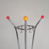 Rare chrome coat rack with colored balls, 1950s