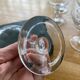 Set of 6 chiseled glass champagne coupes