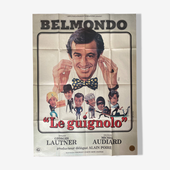 Affiche cinéma originale "Le Guignolo" Jean-Paul Belmondo 120x160cm 1980