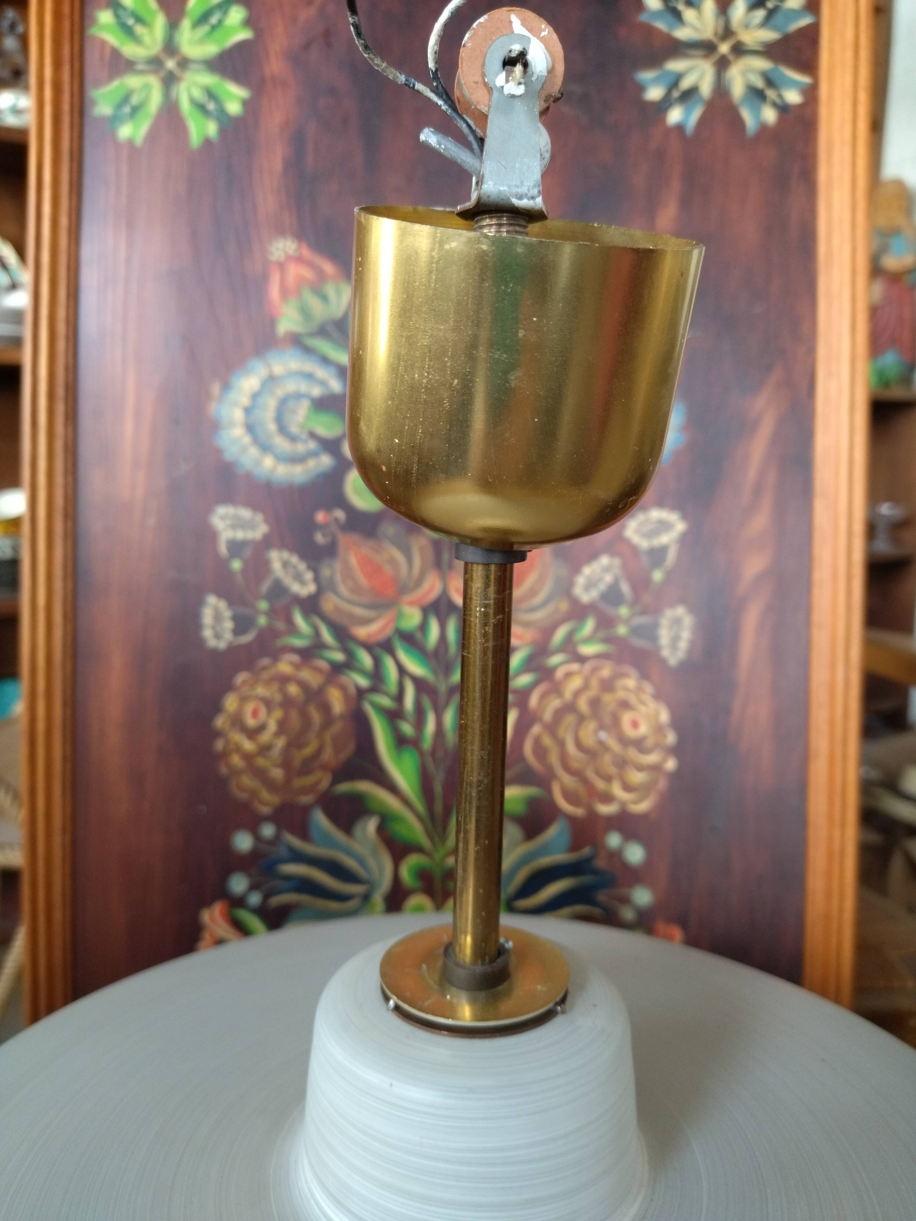 Glass hanging lamp 1950