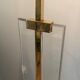 Glass and brass floor lamp