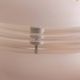 XXL pink Murano glass table lamp with white metal base, postmodern Memphis style, Italian 1980s