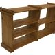 Vintage Wall shelf rack Pine wood 70s minimalist design