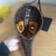 Parrot mask made of woven fibres