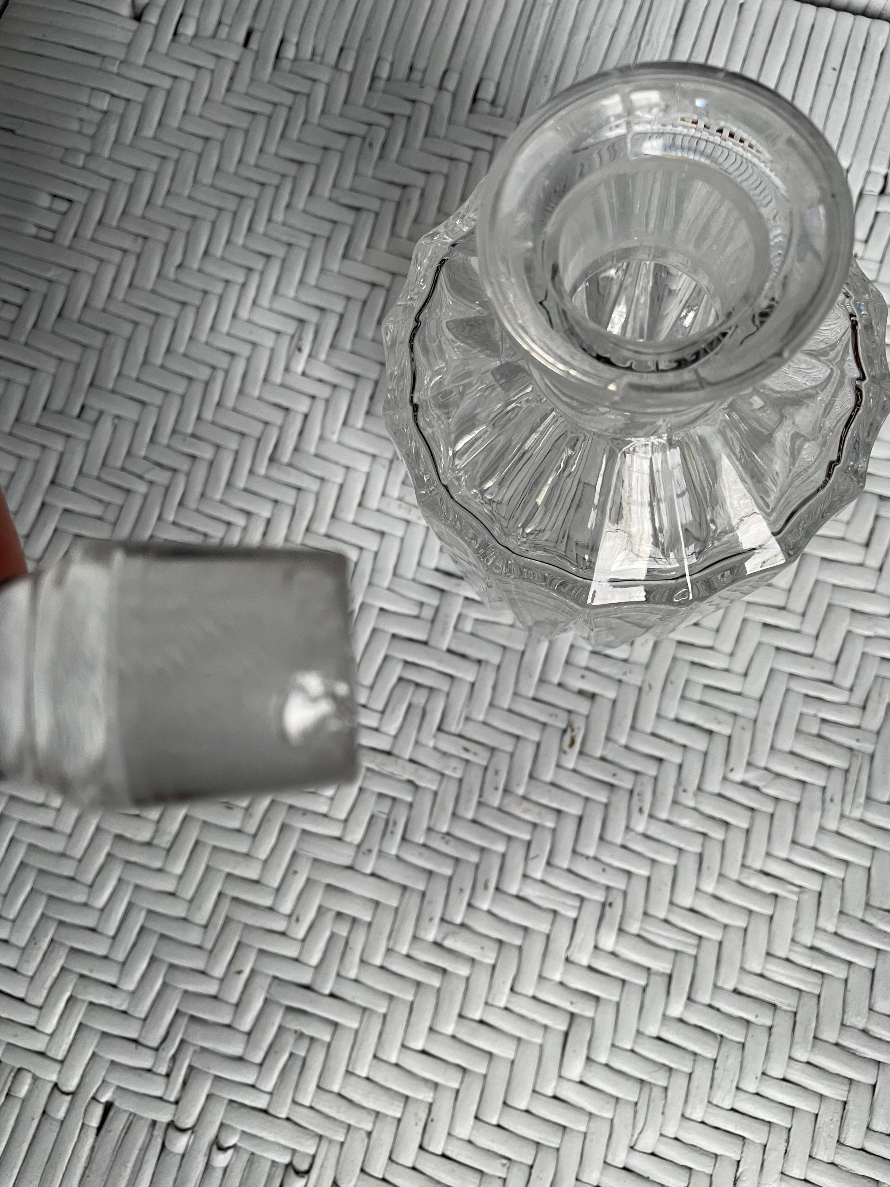 Carafon en cristal taillé H21