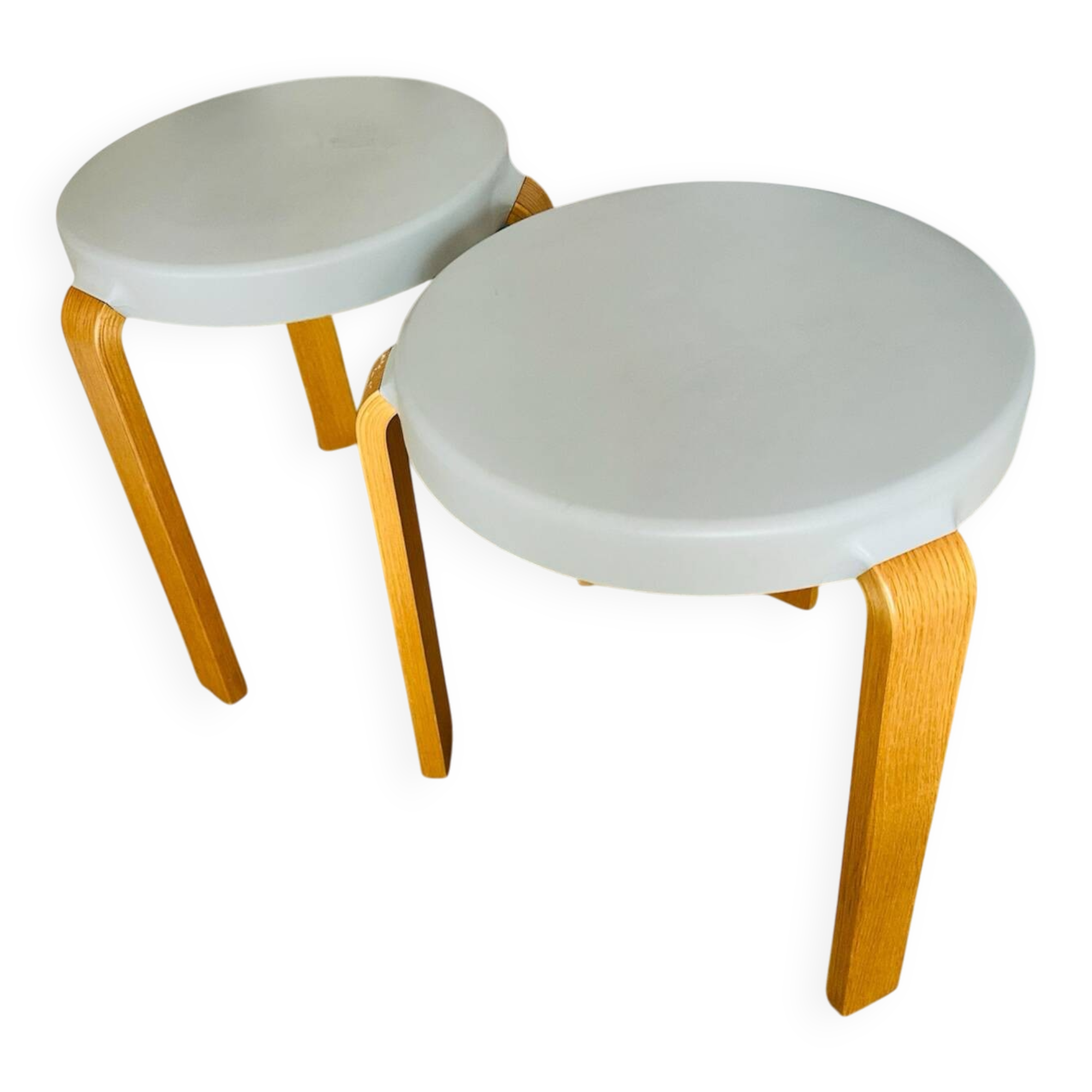 Set of 2 grey Normann Copenhagen stools