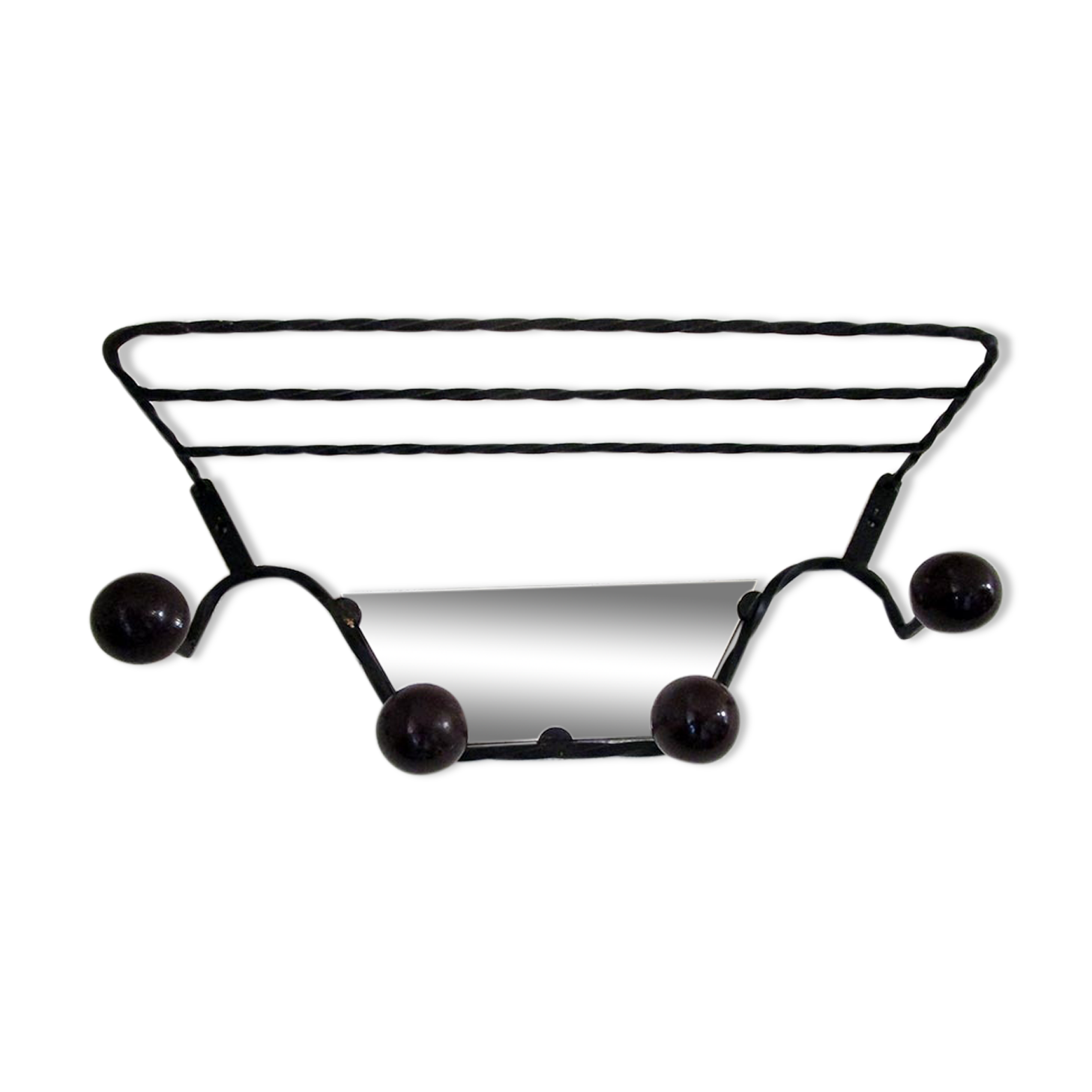 Wrought iron wall rack