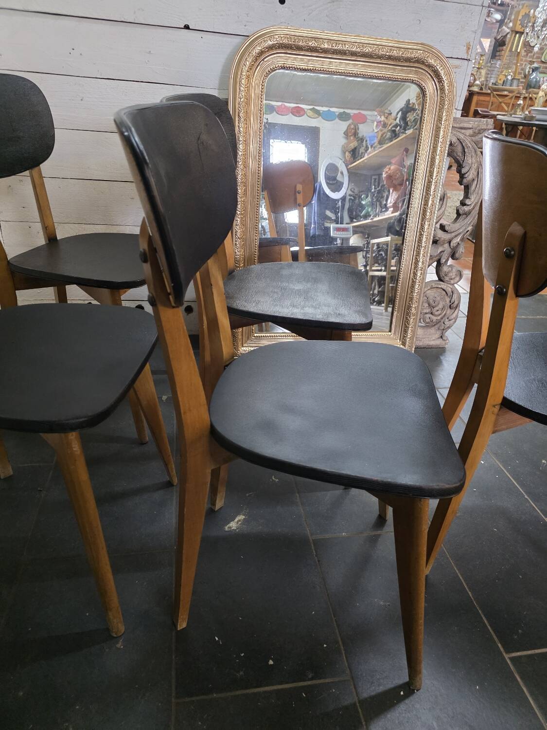 5 chaises vintage des années 60
