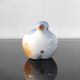 Vintage bird salt cellar in blue and white porcelain.