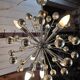 1970s chrome metal Sputnik chandelier