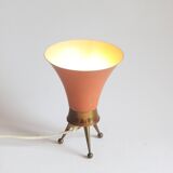 Brass tripod table lamp, 1950s