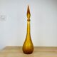 Bottle carafe Empoli Italian amber glass 57 cm