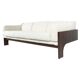 Canapé Oriolo de Claudio Salocchi pour Sormani en bois et tissu blanc