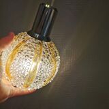 Small Danish hanging lamp in glass.