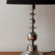 Mid-century Scandinavian sculptural lamp chrome 1970