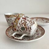 2 polychrome ironstone coffee cups Choisy le Roi