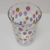 Vintage glass vase by Glasswork Novy Bor 1950's