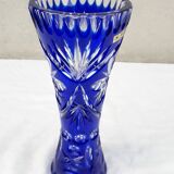 Blue crystal vase