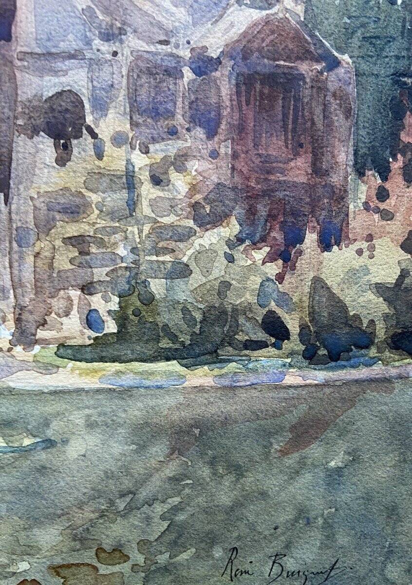 The Médicis Fountain, Luxembourg Garden, Two Signed Watercolours