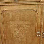 Art Deco buffet in natural wood, authentic charm.