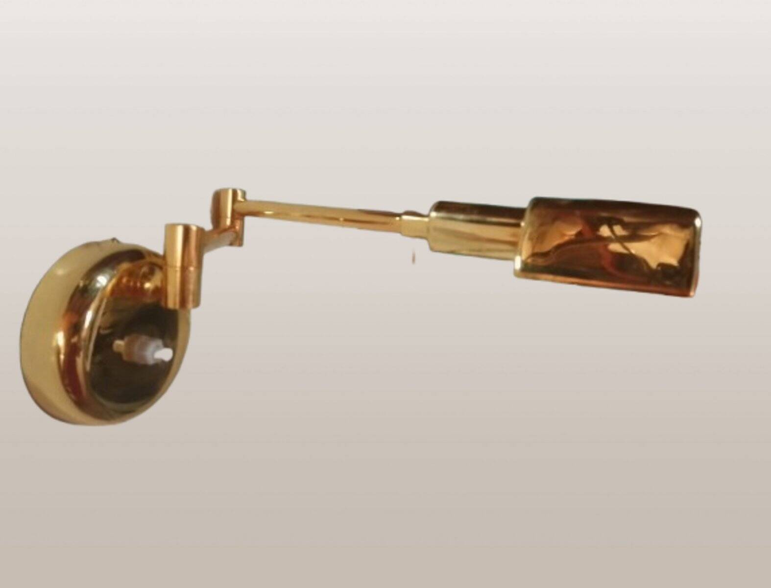 Applique murale en laiton doré, années 80