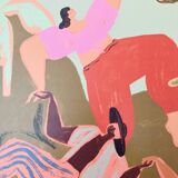 Arty Guava Spring Frolic Framed Canvas