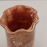 Marbled terracotta vase