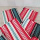 Set of 6 Catalan fabric napkins 48 x 42 cm red black green white