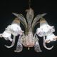 Liz Taylor, Iridiscent Pink Murano Glass Chandelier, 1980s