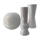 Trio of vintage ceramic vases white 60s-70s