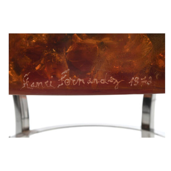 Table basse en résine fractale signée Henri Fernandez