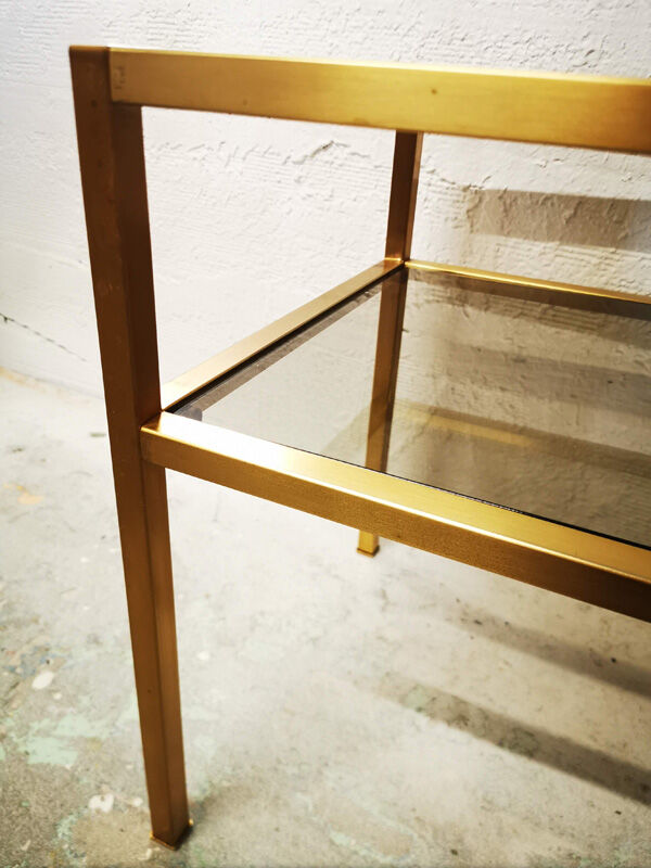 Golden metal side table