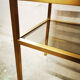 Golden metal side table