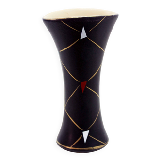 Vintage vase with geometric decorations 1970