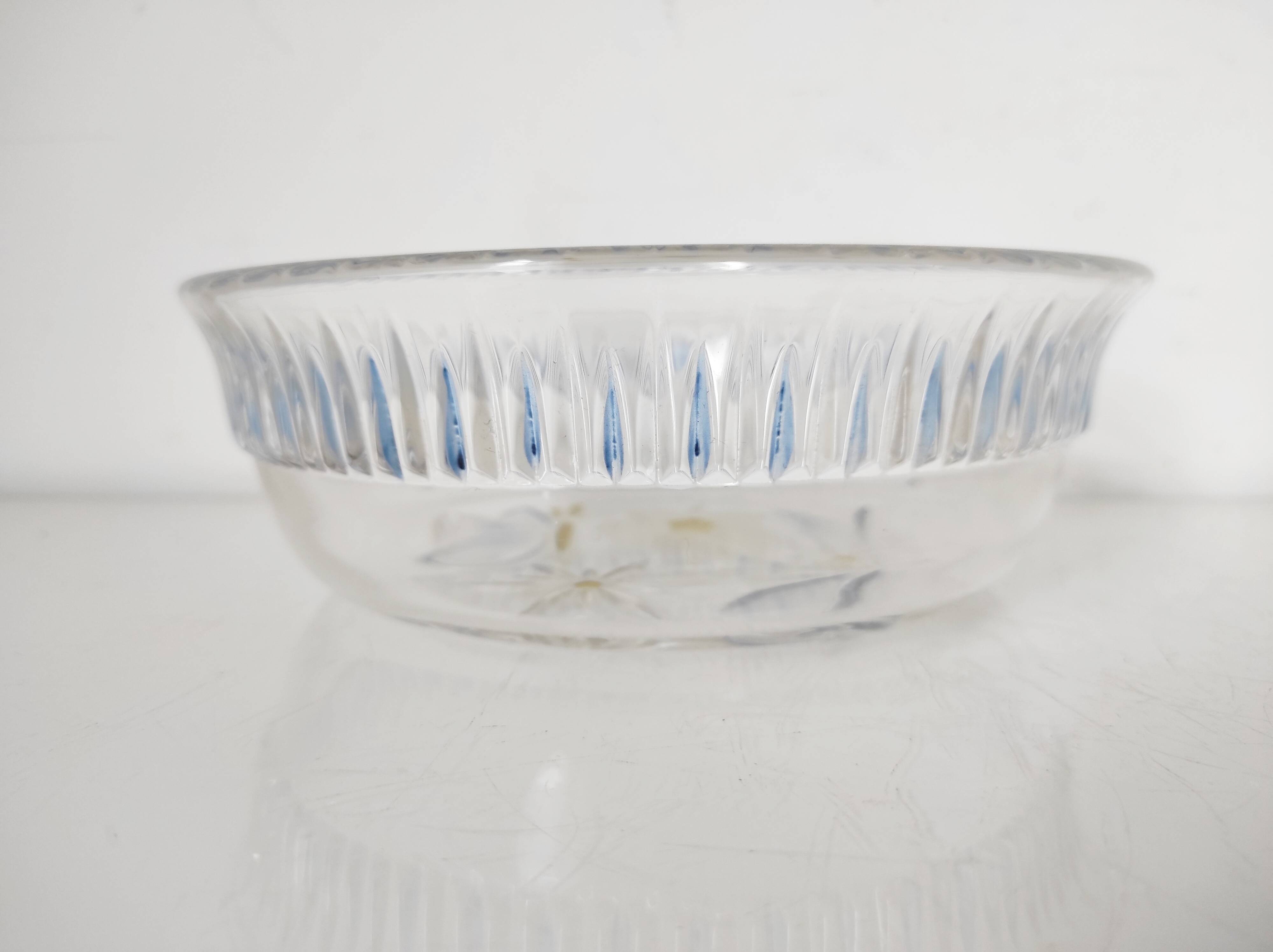 Walther glass butterfly and flower glass bowl