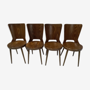 Set of 4 chairs Bistro Baumann Dove 1960