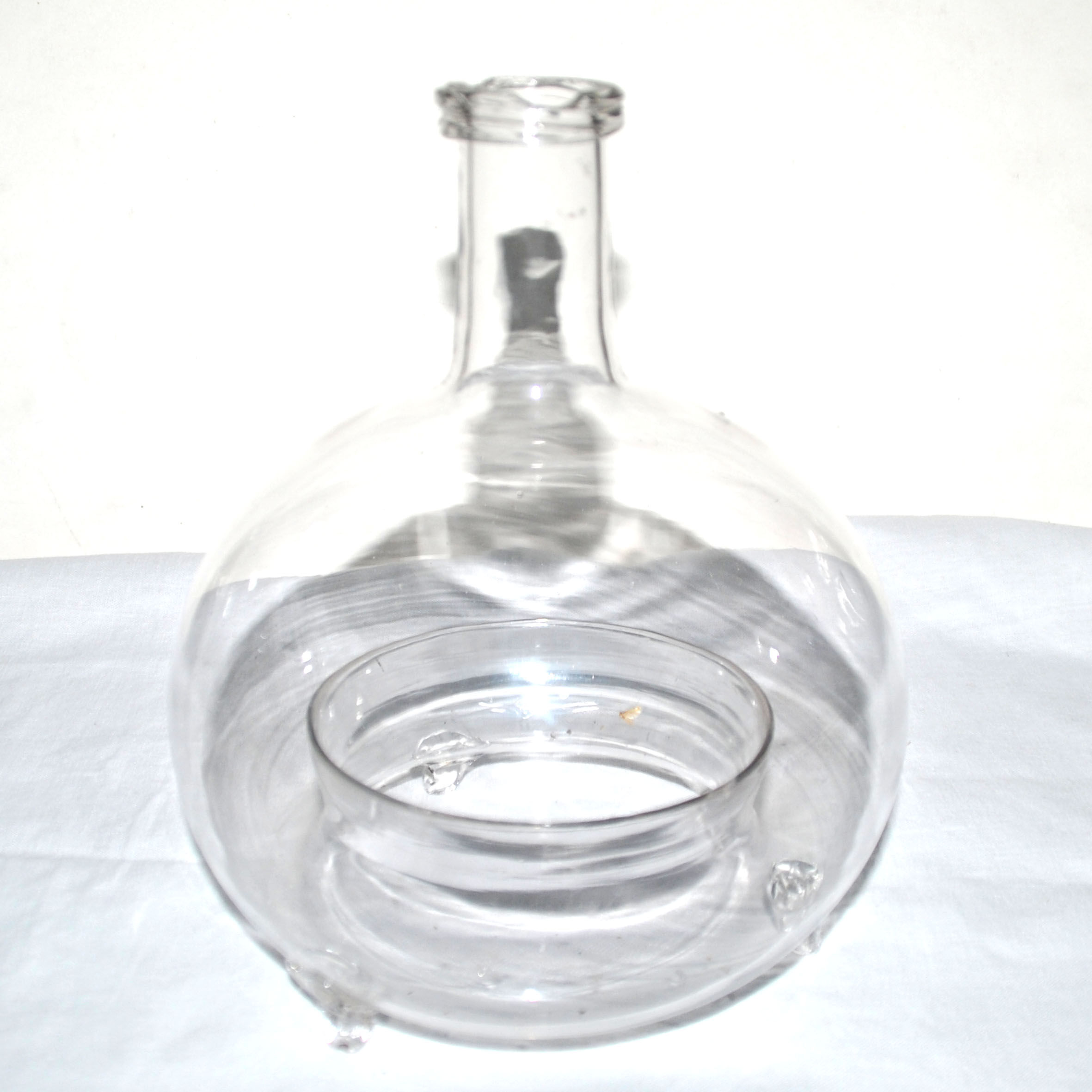 Old blown glass gob bottle