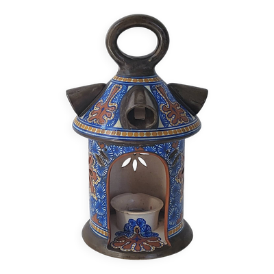 Lanterne bougeoir gouda night light ceramique art deco 1915 vintage a jour