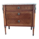 Louis XVI style chest of drawers, spinning top legs - transition style marquetry