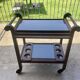 Modular wooden rolling dessert trolley