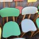 (lot) 14 Heart Compass Multicoloured Chairs