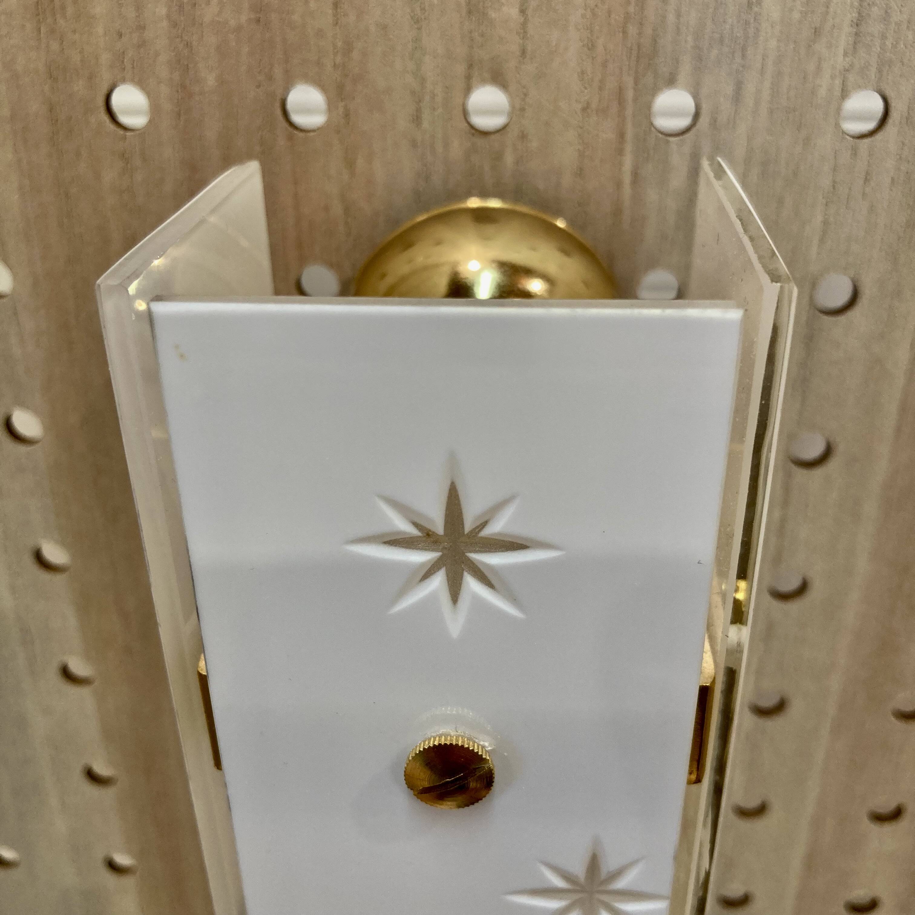 Pair of glass wall lights Scandinavian design 1960.