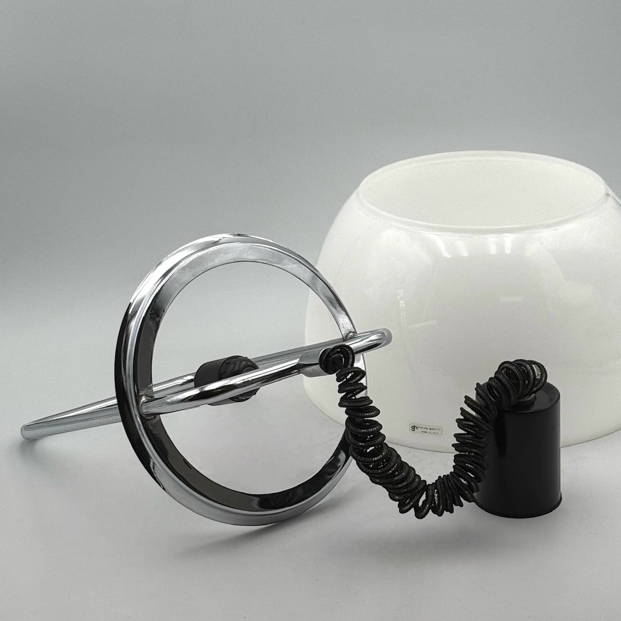 Pendant Lamp Harvey Guzzini with Large Acrylic Shade, 1970s