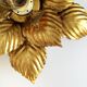 Masca floral applique, metal with gold leaf, 1970