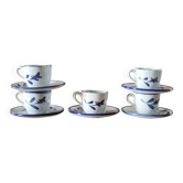 5 tasses et sous-tasses St Clément