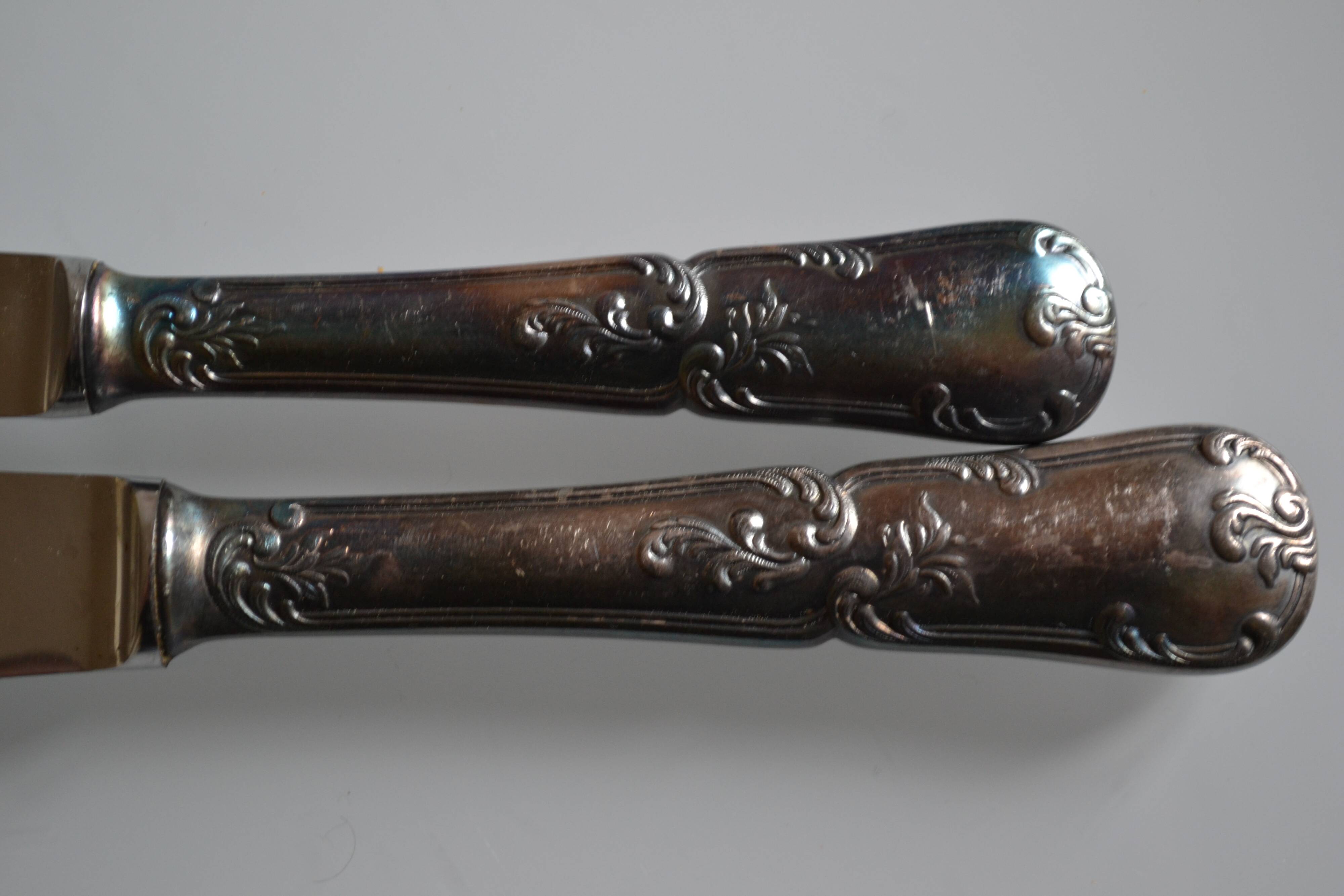 24 TABLE & DESSERT KNIVES SILVER METAL GOLDFORFER FRIONNET FRANCOIS LOUIS XV