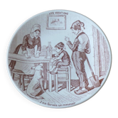 Sarreguemines talking plate "Vocations"