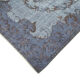 Tapis bleu anatolien sculpté à la main des années 1980 161 cm x 267 cm