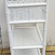 Rattan and cane shelf, 1970s-80s
